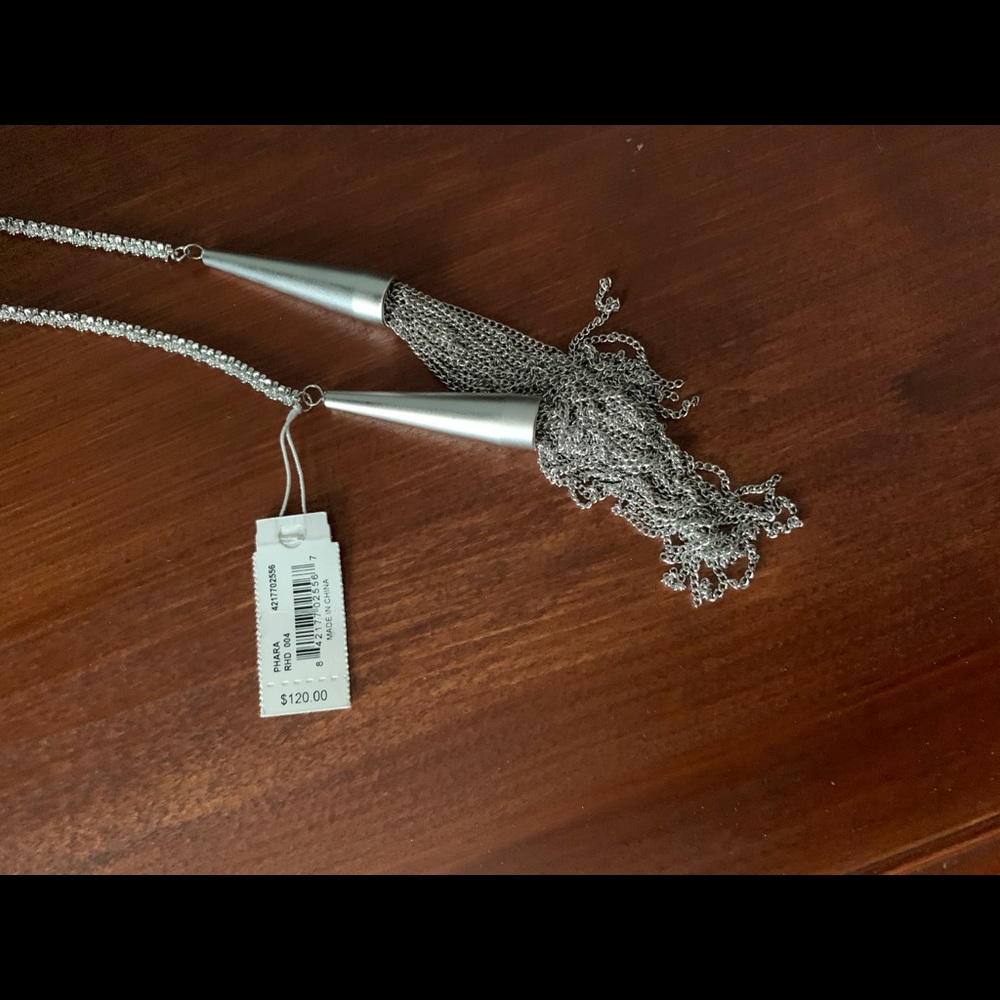 Kendra Scott silver tassel necklace